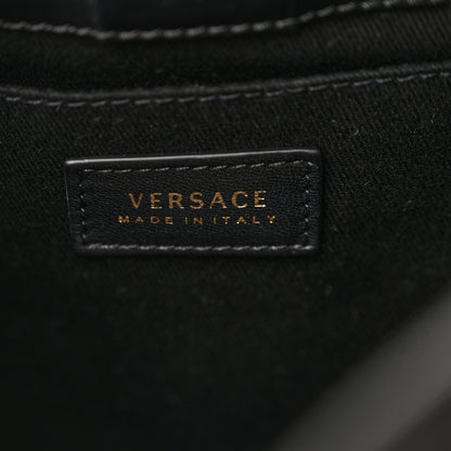 Versace Calfskin Quilted Medusa Tribute Drawstring Backpack Black 6 of 10