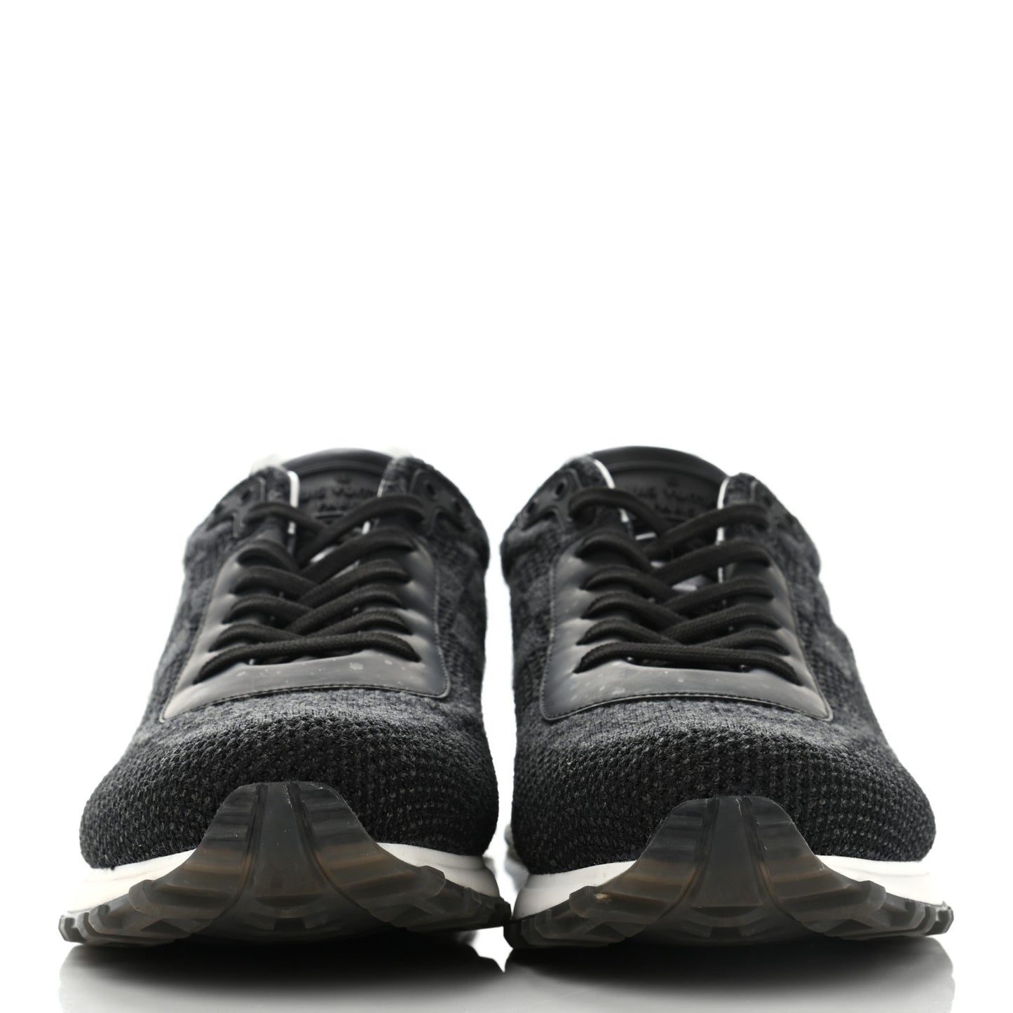 Calfskin Damier Run Away Sneakers 9.5 Graphite