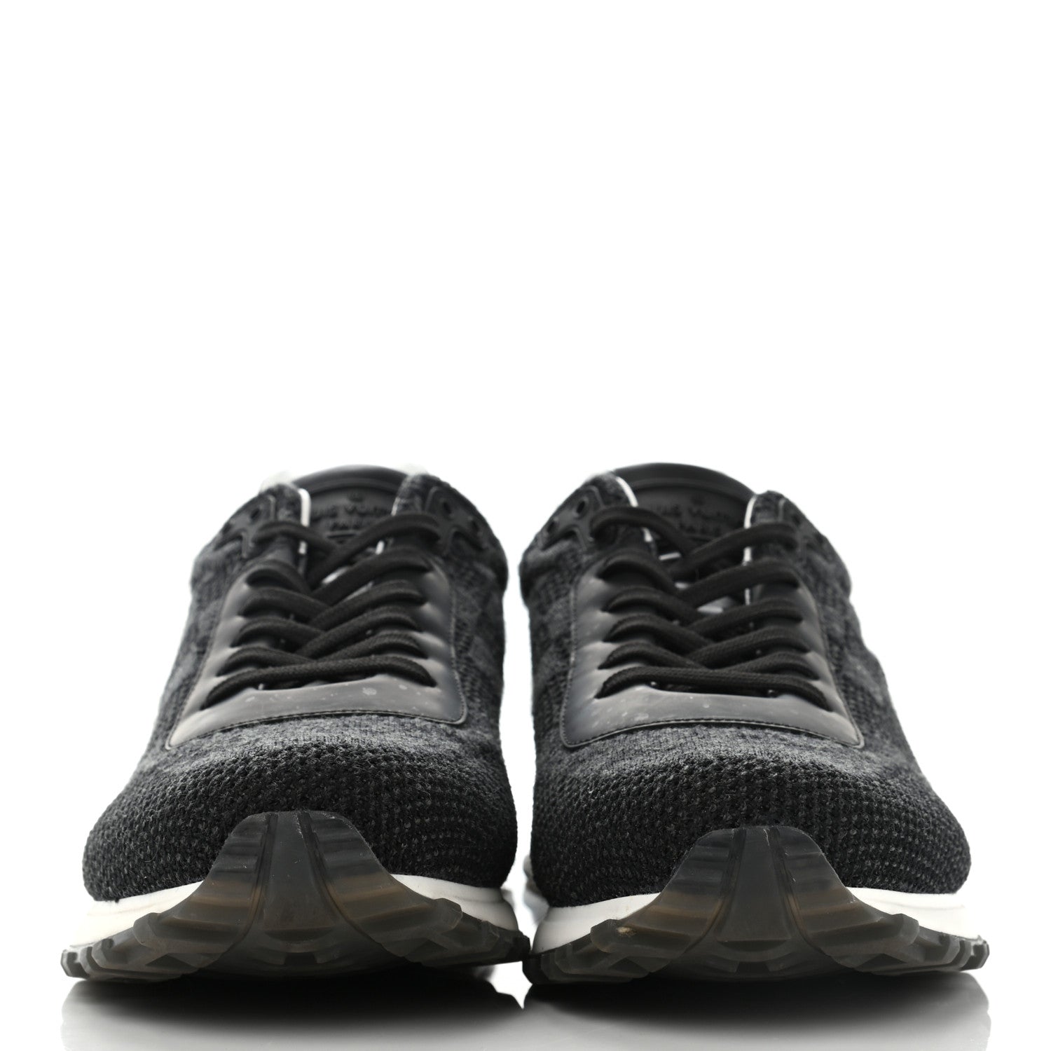 Louis Vuitton Calfskin Damier Run Away Sneakers 9.5 Graphite 2 of 12