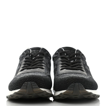 Louis Vuitton Calfskin Damier Run Away Sneakers 9.5 Graphite 2 of 12