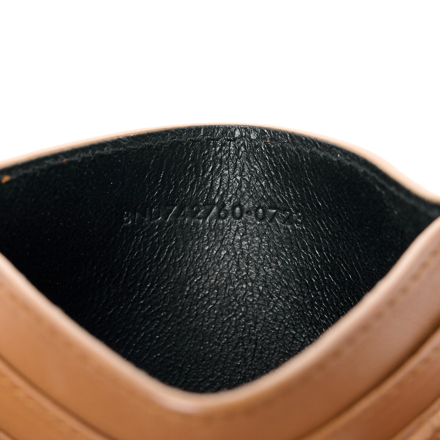 Lambskin Quilted Cassandre Credit Card Case Fox