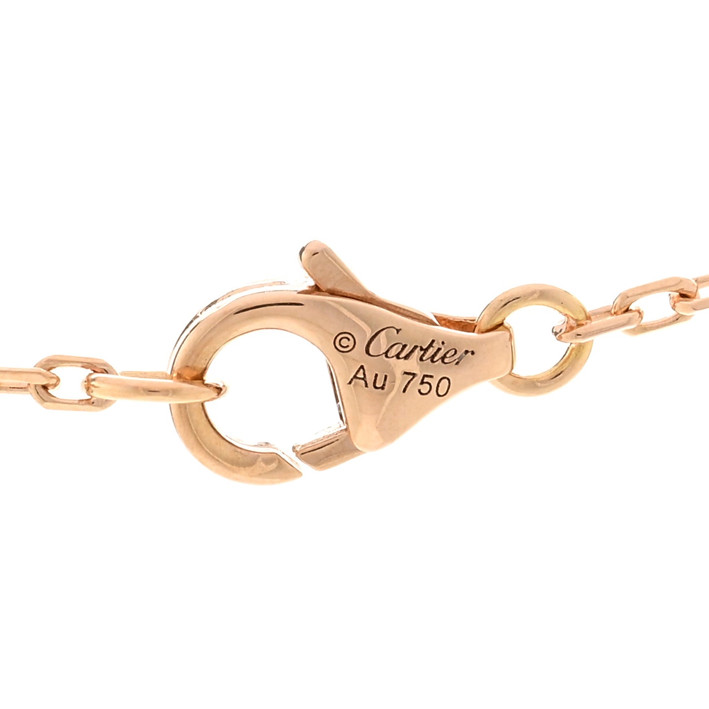 18K Pink Gold Diamond Interlocking LOVE Paved Necklace