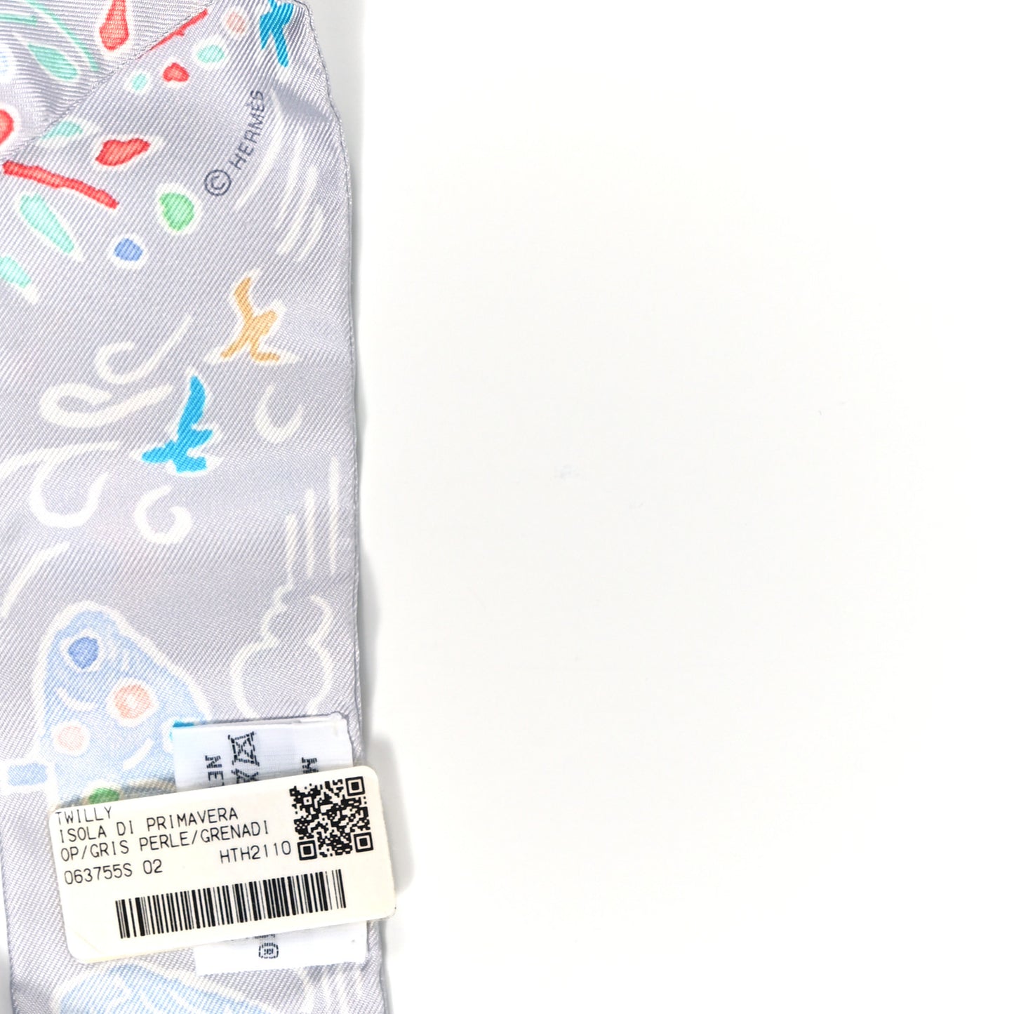 Silk Isola Di Primavera Twilly Gris Perle Grenadine