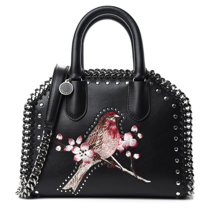 Stella McCartney Eco Alter Nappa Mini Falabella Box Bird Top Handle Bag Black 1 of 10