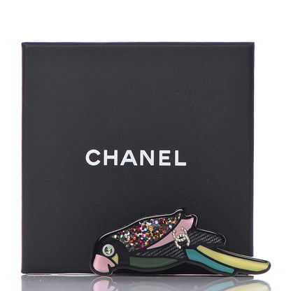 Chanel Resin Parrot CC Brooch Multicolor 5 of 5