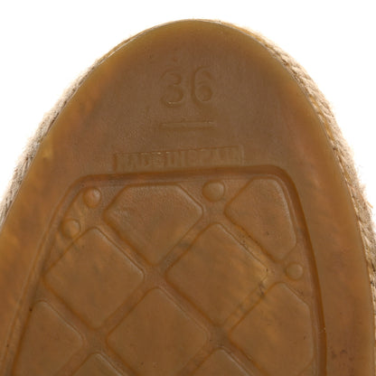 Chanel Lambskin CC Espadrilles 36 Beige Black 8 of 12