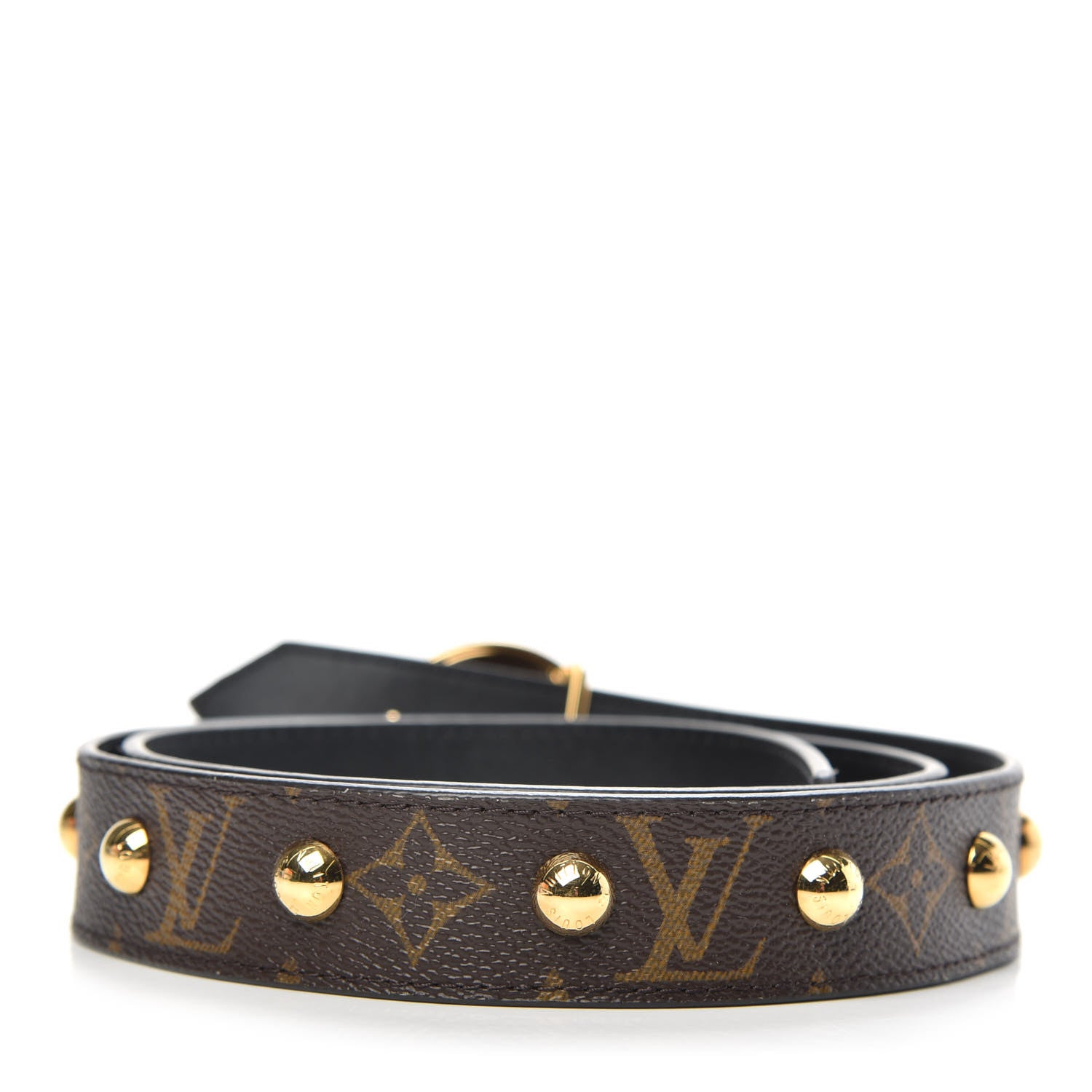 Louis Vuitton Calfskin Monogram Studded 35mm LV Circle Belt 90 36 2 of 5