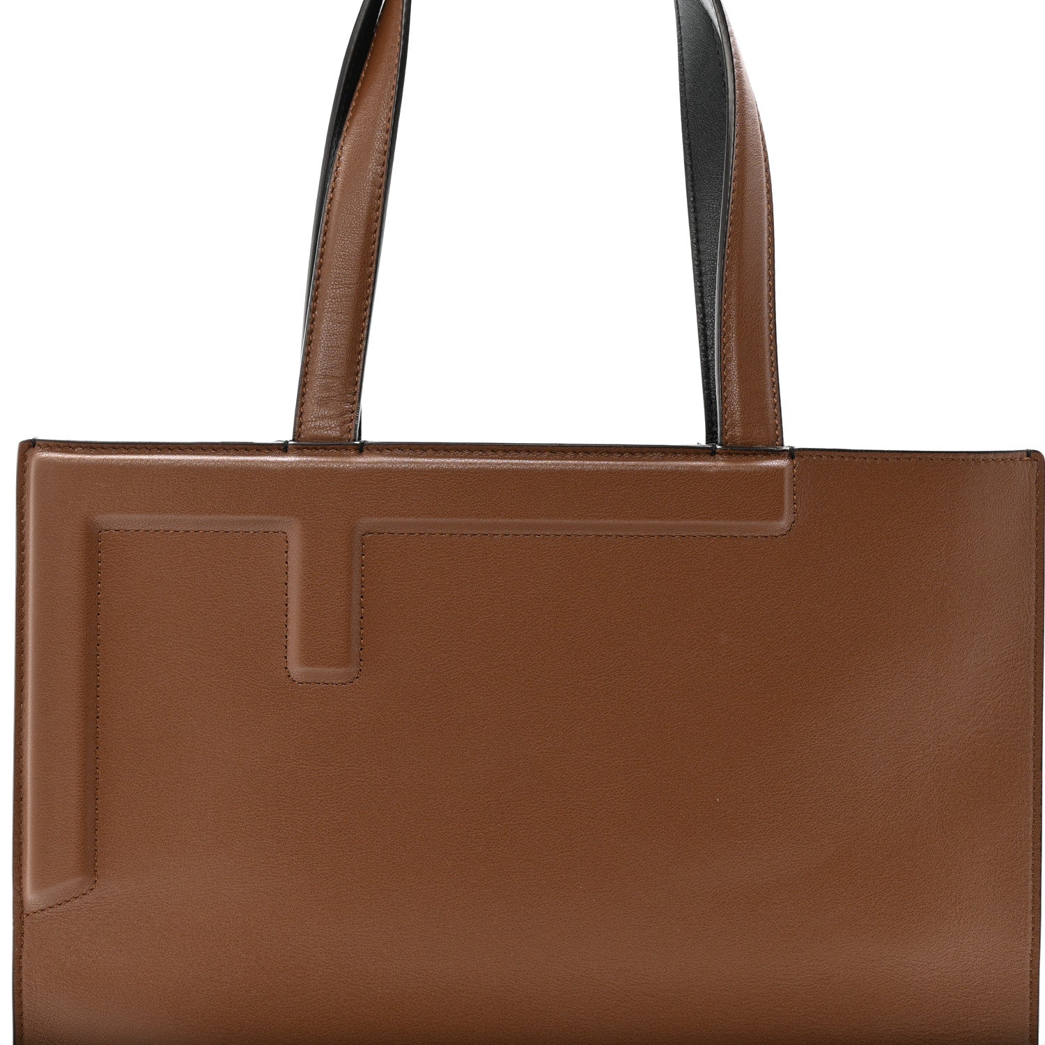 Fendi Vitello Bellagio Medium Fendi Flip Cognac Black 5 of 10