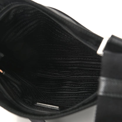 Prada Nylon Vela Flat Messenger Bag Black 5 of 9