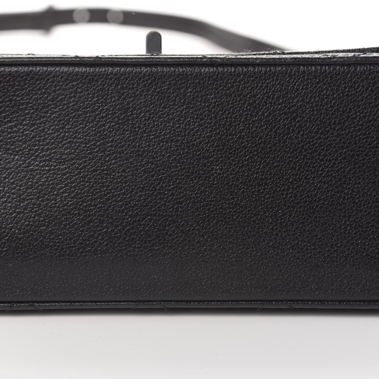 Calfskin Stitched Mademoiselle Flap Black