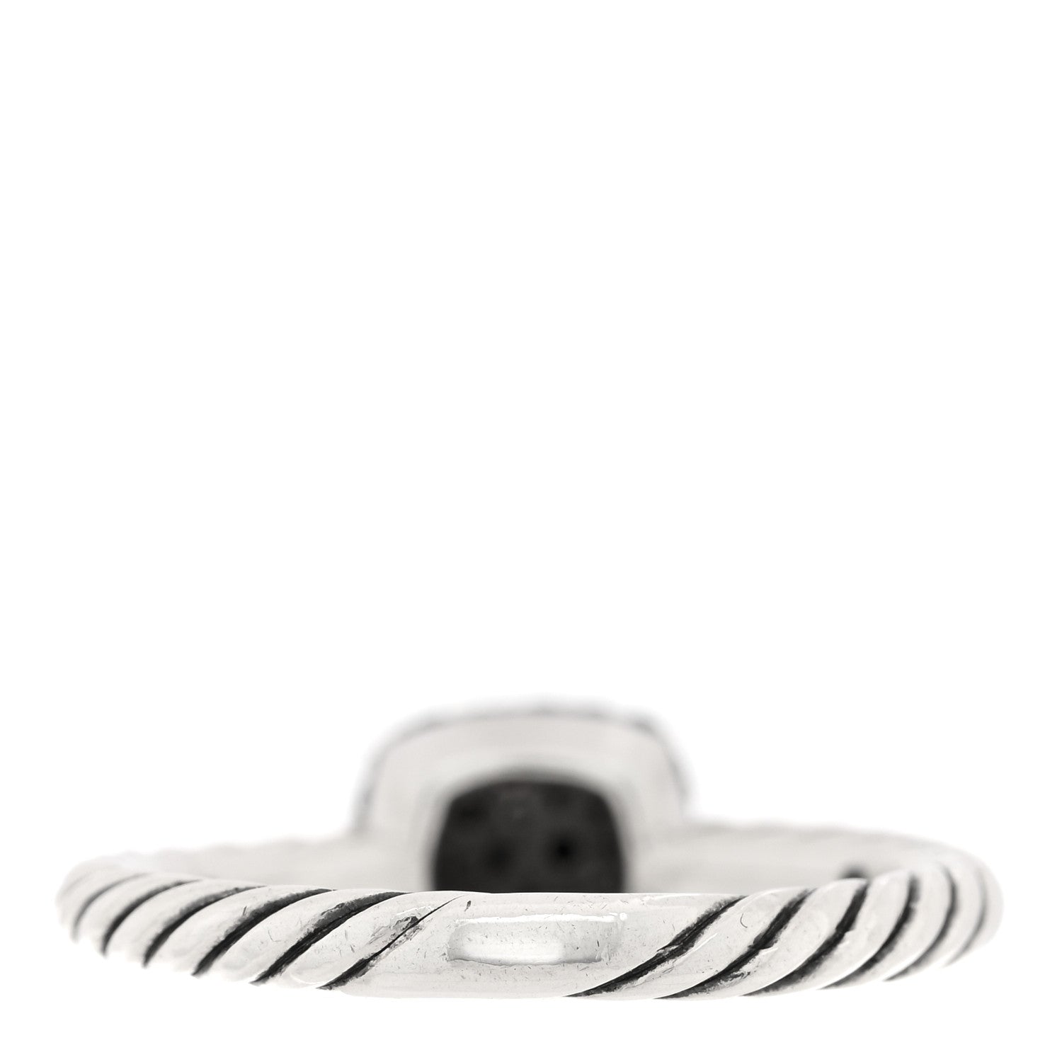 David Yurman Sterling Silver Black Diamond Petite Pave Ring 52 6 3 of 4