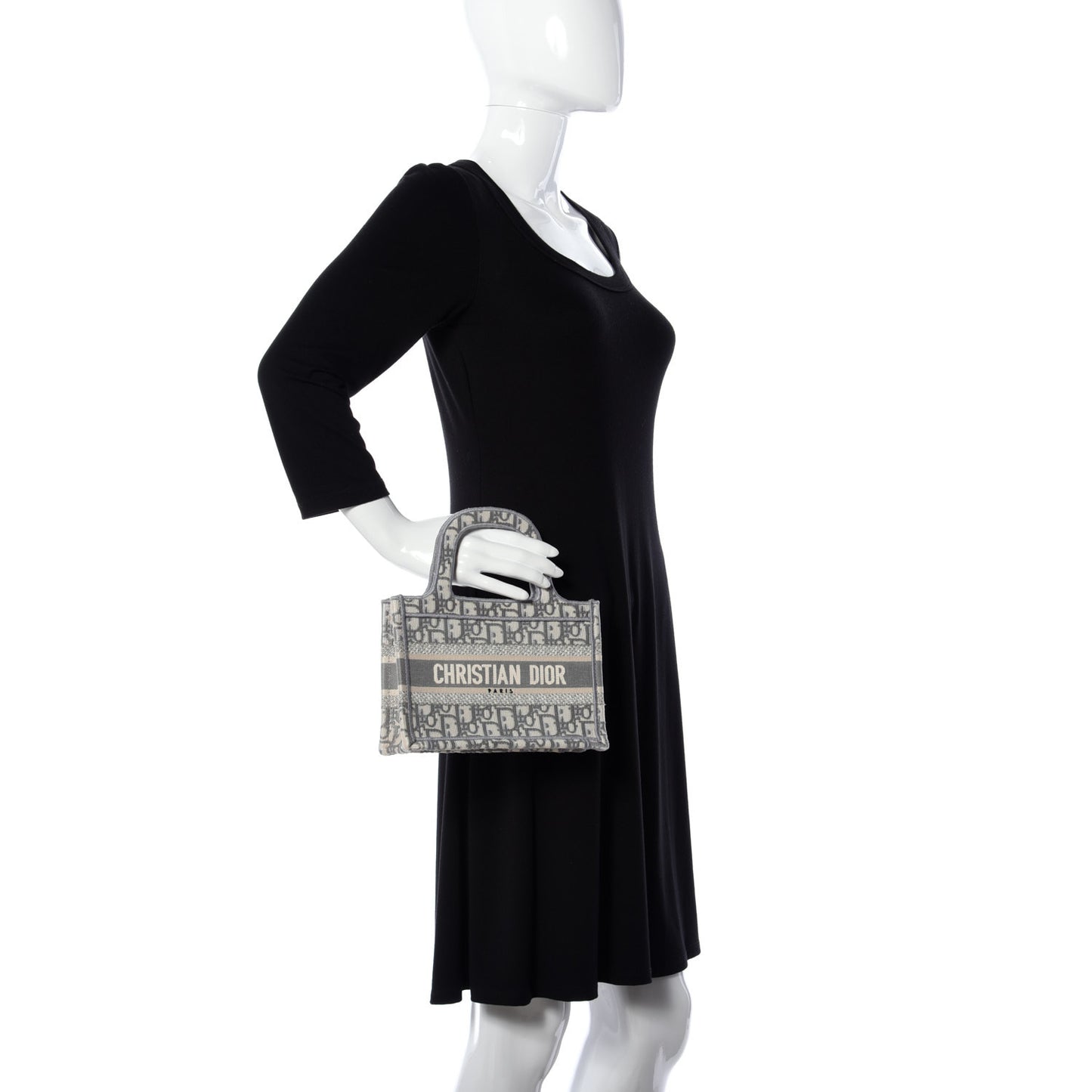 Oblique Mini Book Tote Grey Multicolor