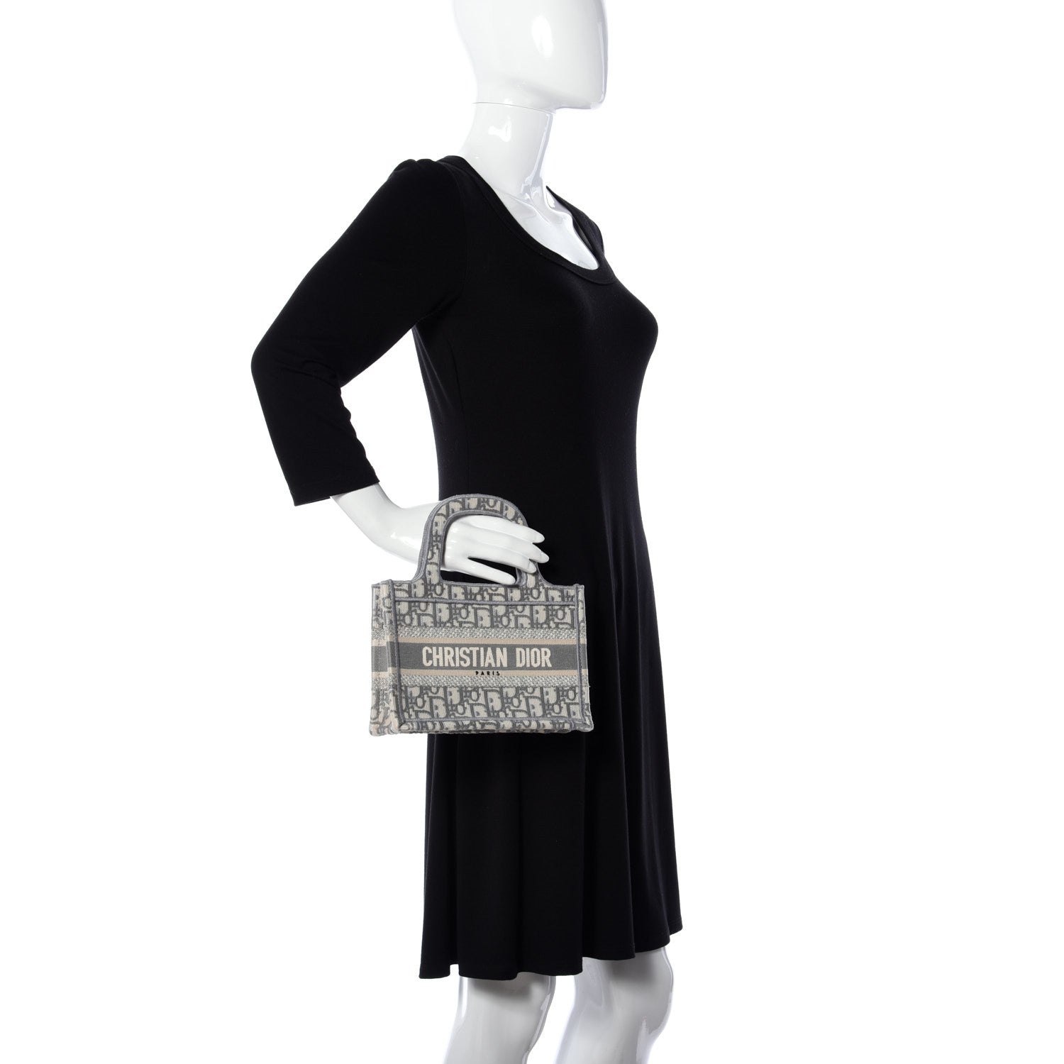 Christian Dior Oblique Mini Book Tote Grey Multicolor 2 of 9