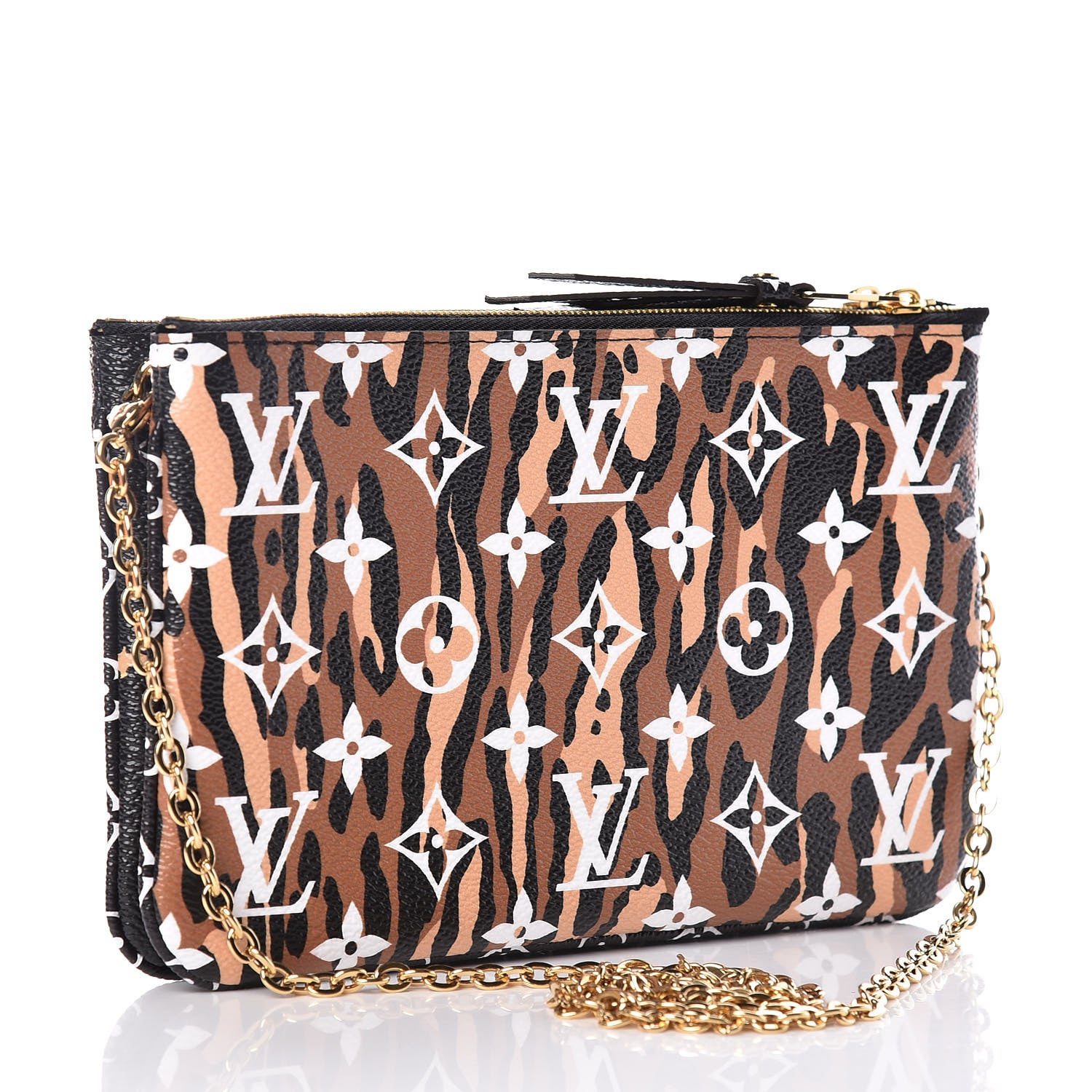 Louis Vuitton Monogram Giant Jungle Pochette Double Zip Black 3 of 12
