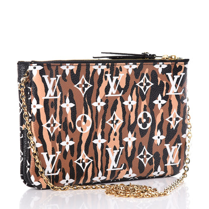 Louis Vuitton Monogram Giant Jungle Pochette Double Zip Black 3 of 12