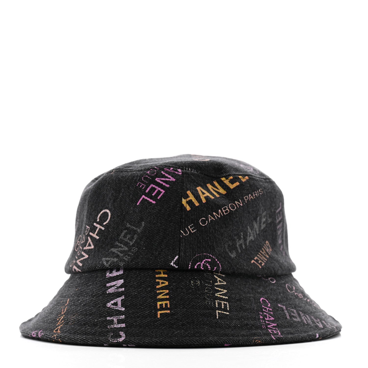 Chanel Denim Mood Cloche Bucket Hat L Black 6 of 8