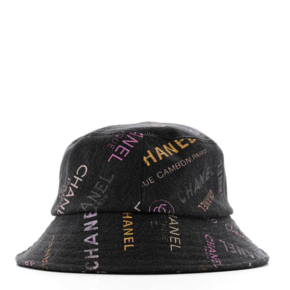 Chanel Denim Mood Cloche Bucket Hat L Black 6 of 8