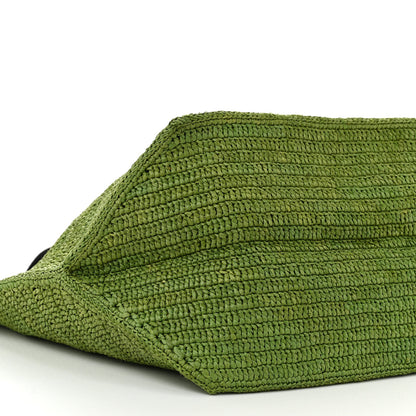 Loewe Raffia Paulas Ibiza Fold Shopper Tote Green 8 of 9