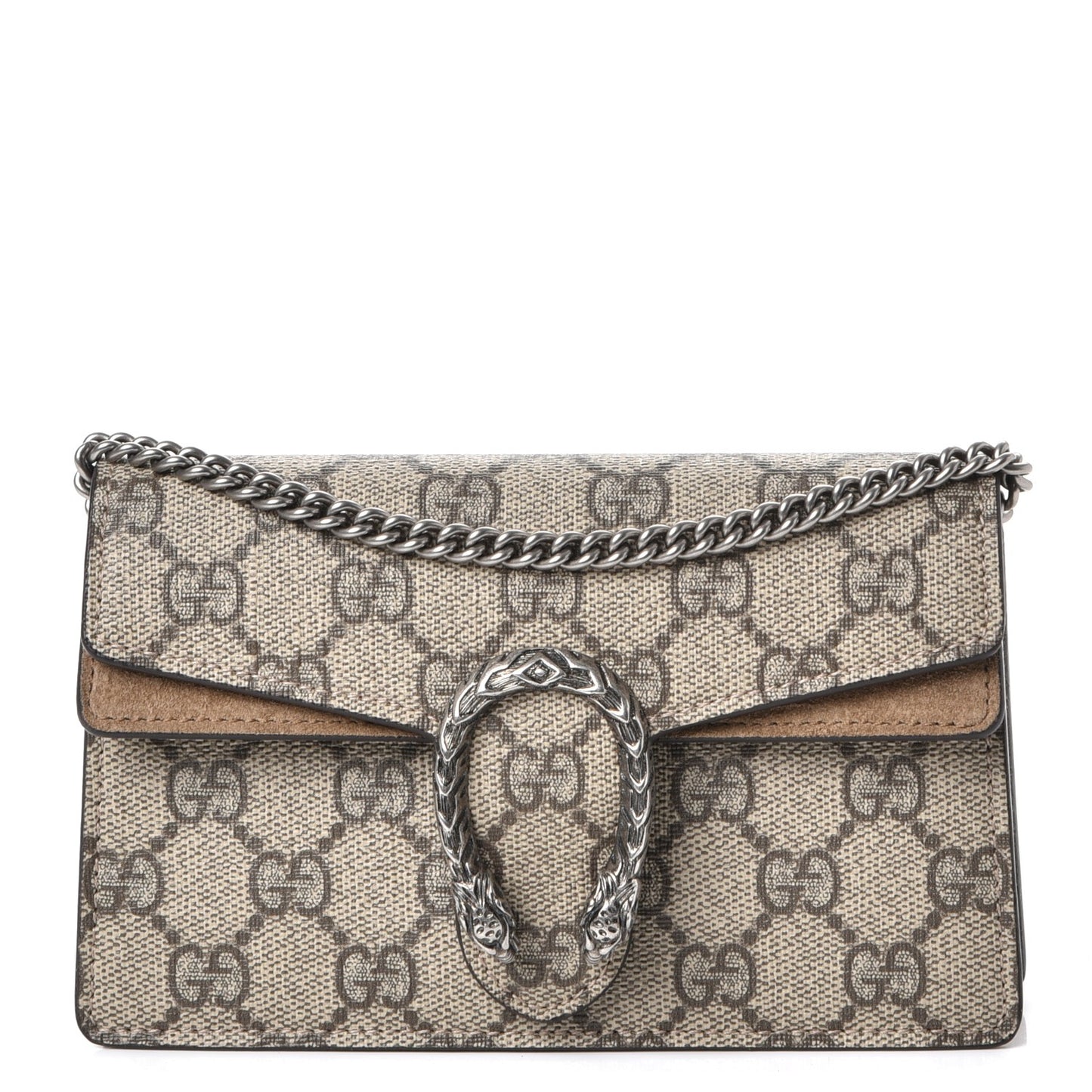 GG Supreme Monogram Super Mini Dionysus Shoulder Bag Taupe