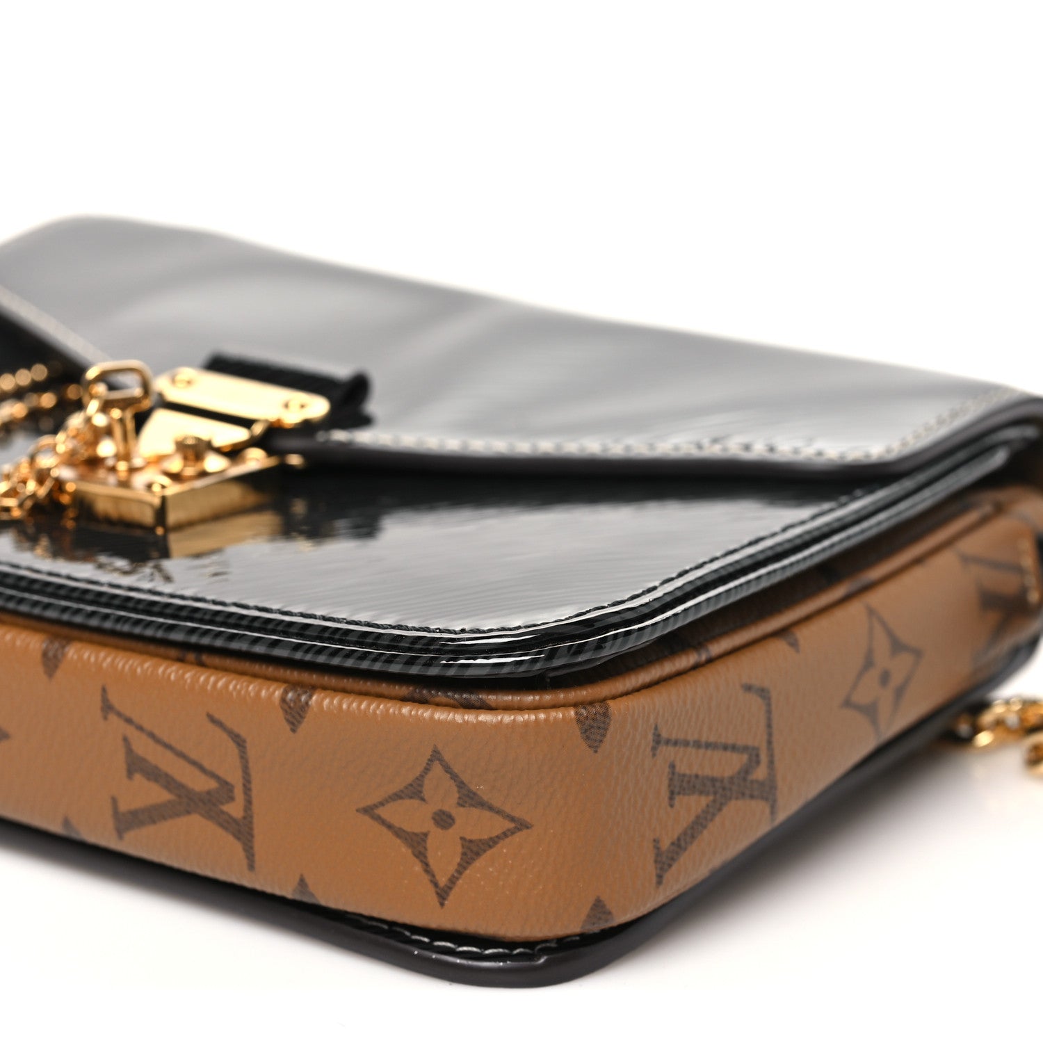 Louis Vuitton Shiny Epi Reverse Monogram Pochette Metis Mini Marine 9 of 9