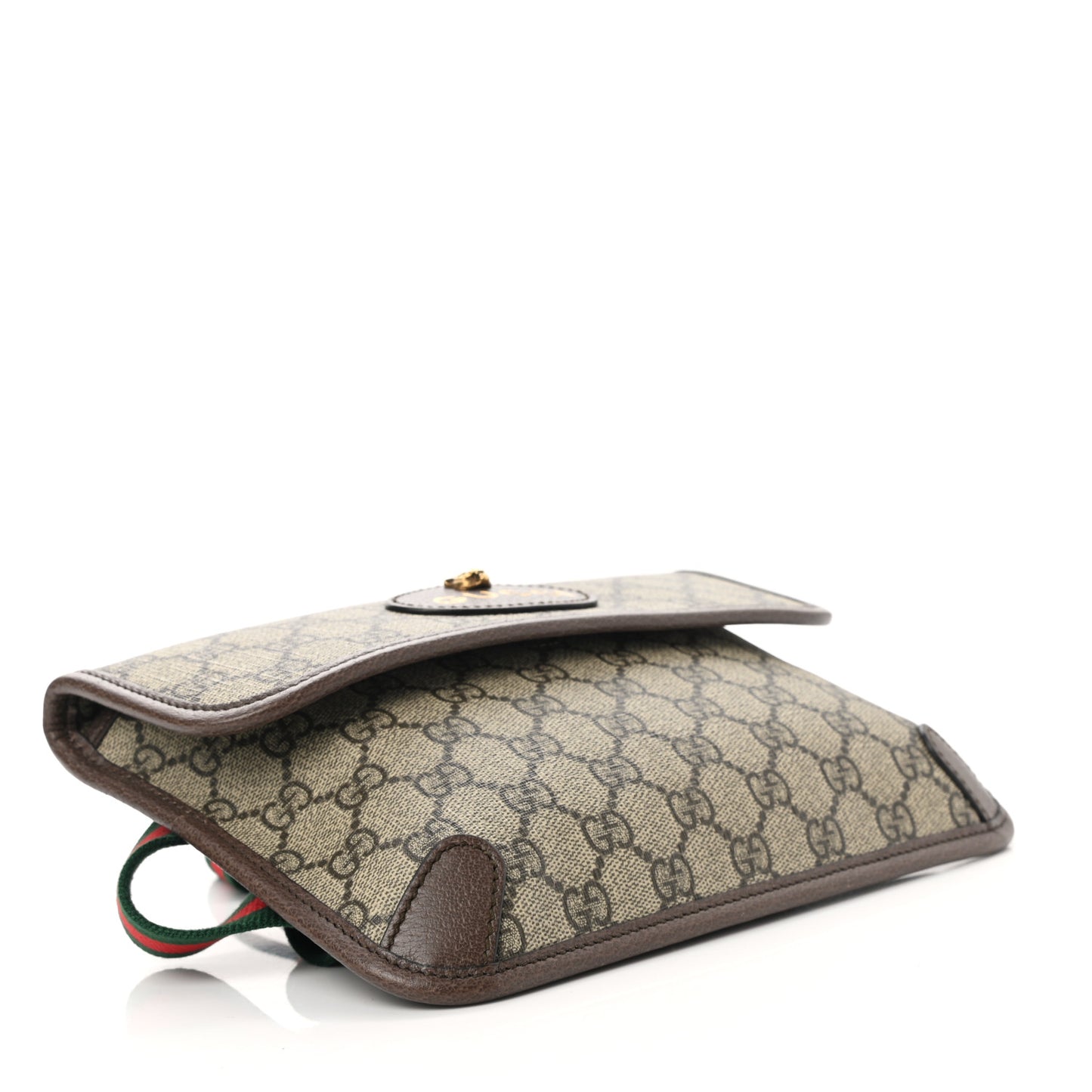 GG Supreme Monogram Neo Vintage Web Belt Bag Brown