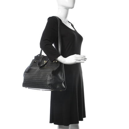 Valentino Garavani Calfskin Studded Large JoyLock Satchel Black 2 of 20