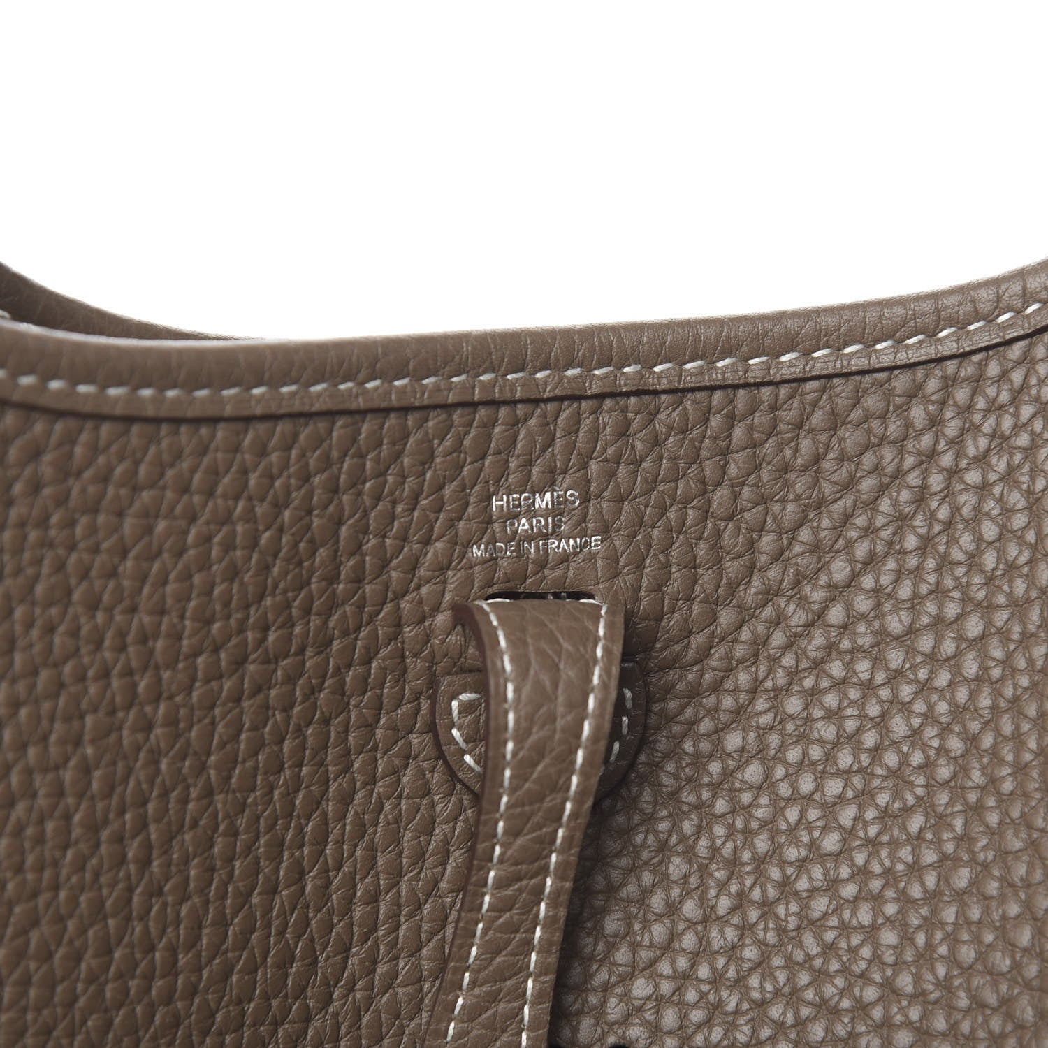 Hermes Taurillon Clemence Amazone Evelyne TPM Etoupe Bleu Indigo 5 of 9