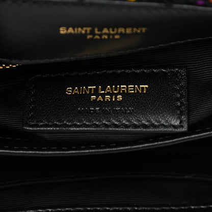 Saint Laurent Tweed Toy Loulou Shoulder Bag Black 7 of 12