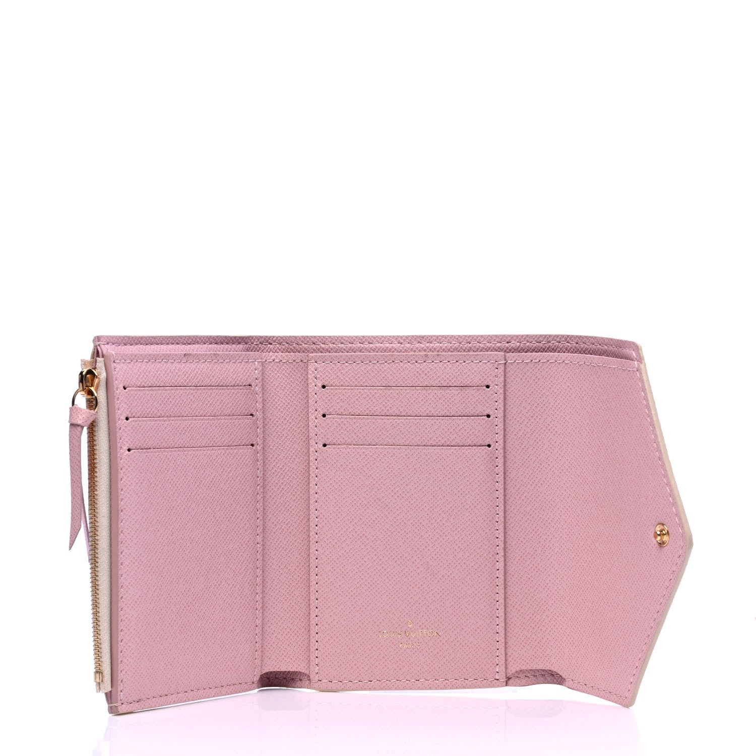 Louis Vuitton Damier Azur Victorine Wallet Rose Ballerine 3 of 4