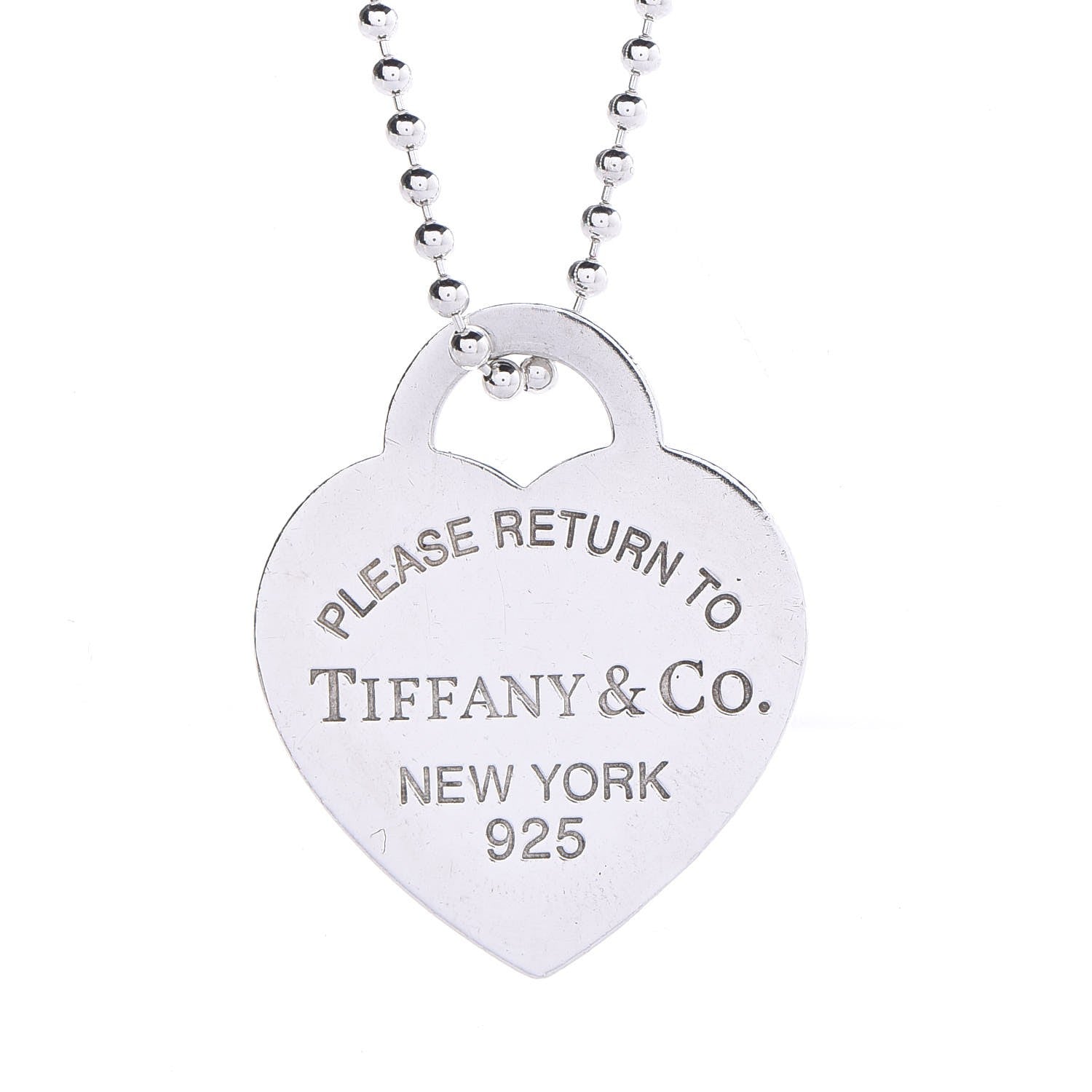 Tiffany Sterling Silver Long Return to Tiffany Heart Pendant Necklace 4 of 8