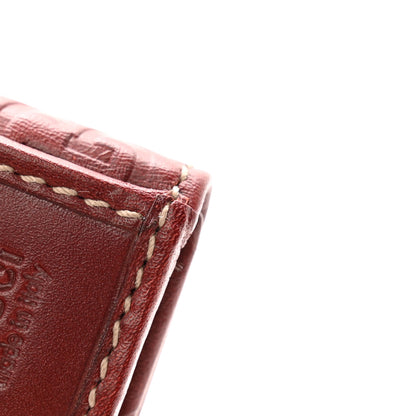 Gucci Guccissima Margaux Calfskin Metal Bar Continental Flap Wallet Dark Red 13 of 15