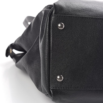 Fendi Goatskin Zucca Large Peekaboo Iconic Satchel Black Tobacco 13 of 16