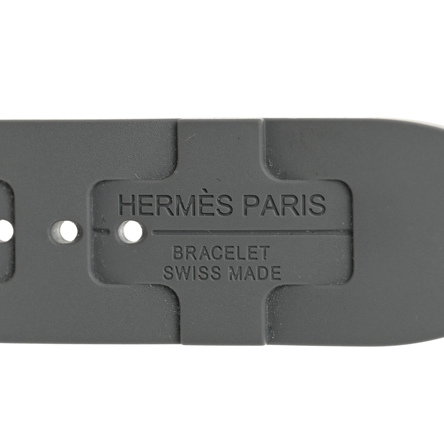 Hermes Rubber 42mm Deployment Buckle Kilim Apple Watch Single Tour Band Gris 3 of 5