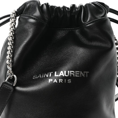 Saint Laurent Lambskin Small Teddy Bucket Bag Black 9 of 12