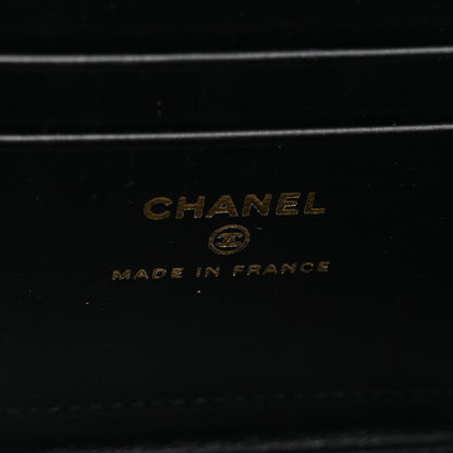 Chanel Calfskin Crocodile Embossed Crococo Small Top Handle Vanity Case With Chain Black 6 of 11