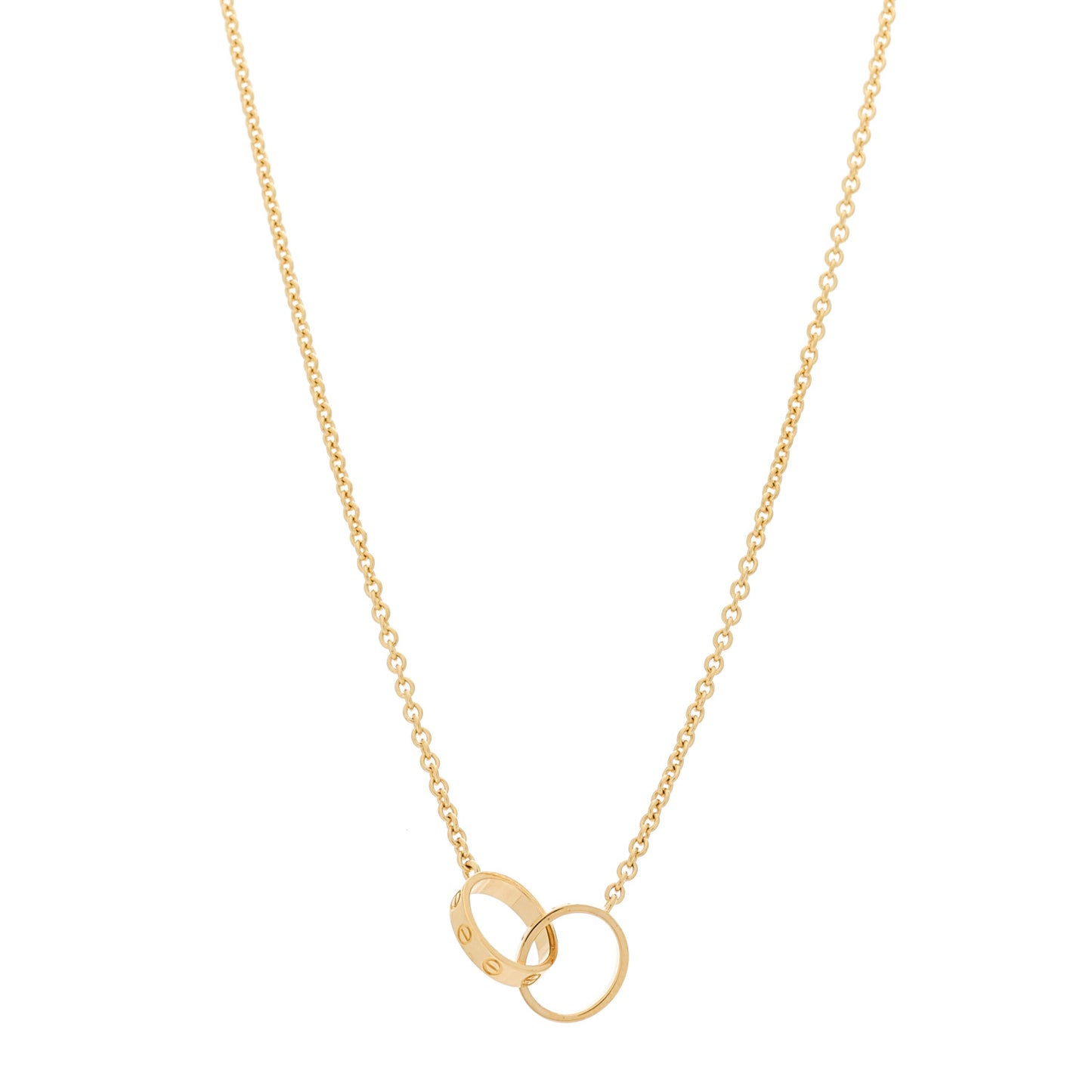 18K Yellow Gold Interlocking LOVE Necklace