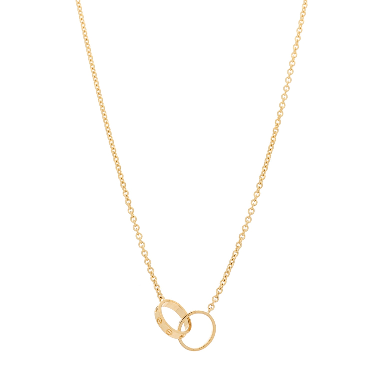 Cartier 18K Yellow Gold Interlocking LOVE Necklace 1 of 5