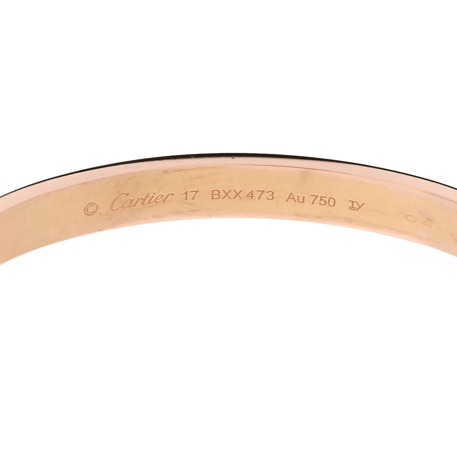 Cartier 18K Pink Gold LOVE Bracelet 17 6 of 9