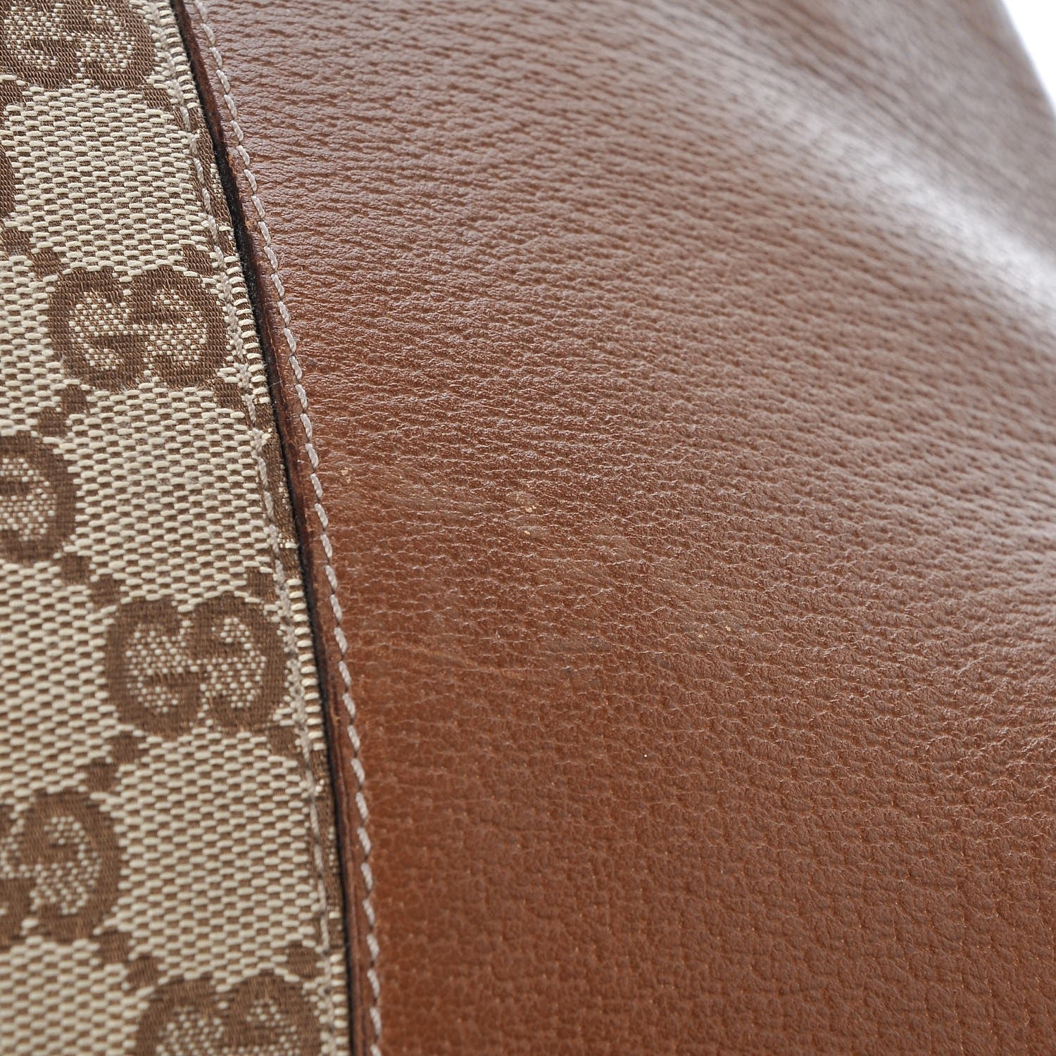 Gucci Calfskin Monogram Piston Lock Jackie O Hobo Tan 14 of 15