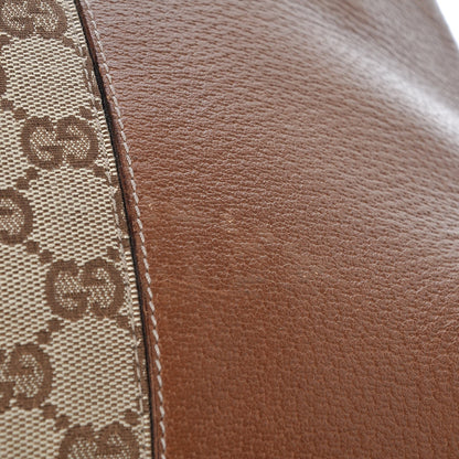 Gucci Calfskin Monogram Piston Lock Jackie O Hobo Tan 14 of 15