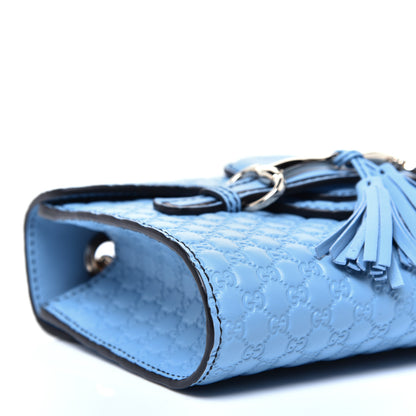 Gucci Soft Microguccissima Mini Emily Chain Shoulder Bag Mineral Blue 6 of 11