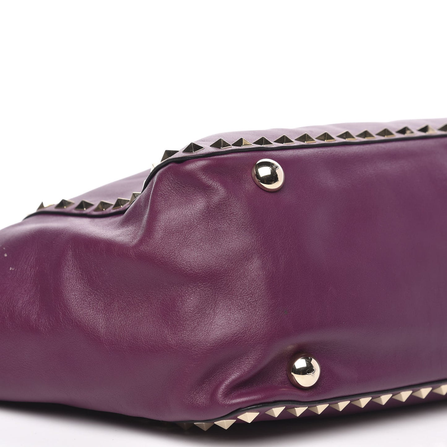 Vitello Medium Rockstud Tote Grape