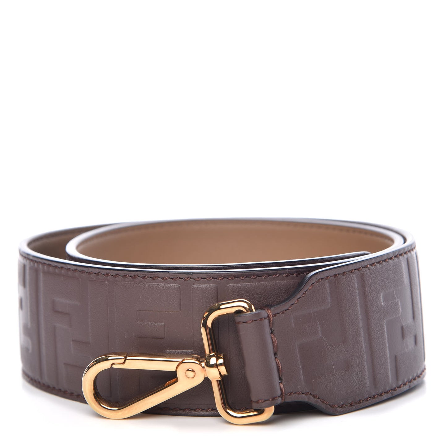 Calfskin FF 1974 Embossed Strap You Brown