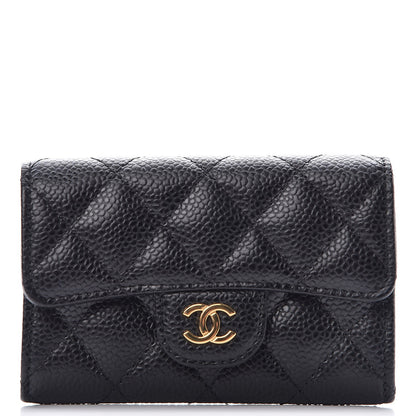 Chanel Caviar Quilted Flap Card Holder Black 1 of 9