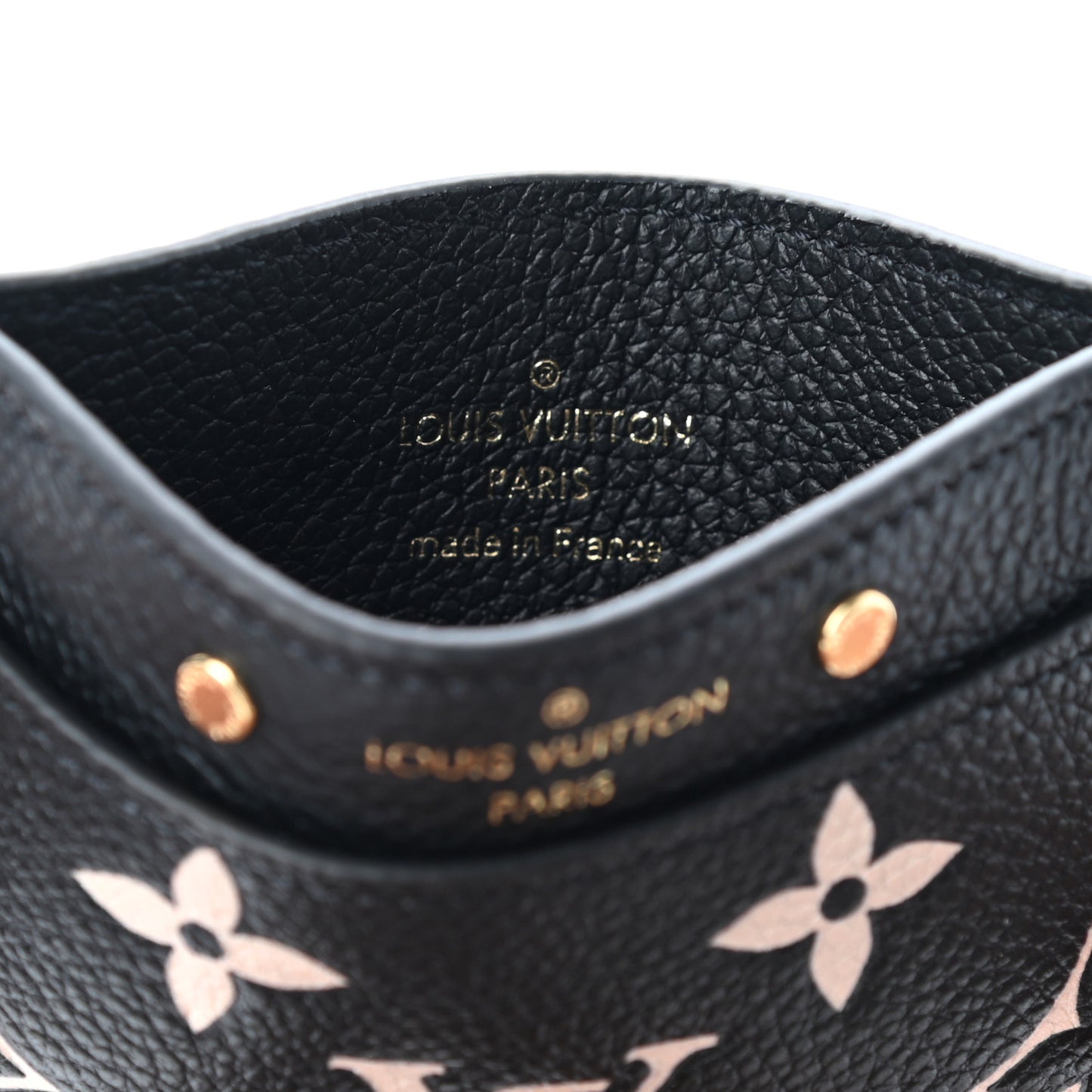 Empreinte Card Holder Black Beige