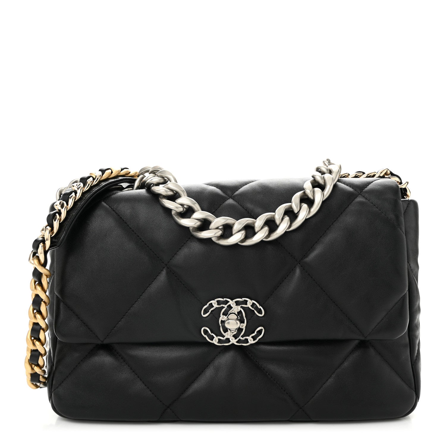 Chanel Lambskin Quilted Large Chanel 19 Flap Black 1 of 10