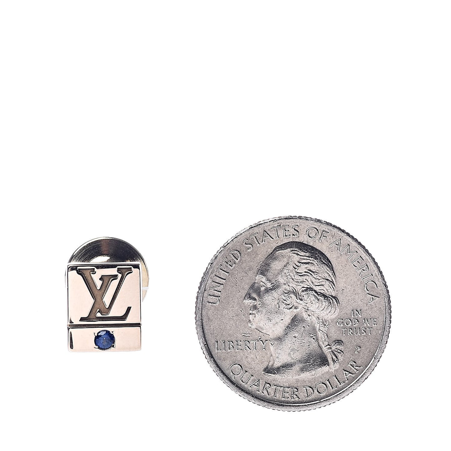 10K Yellow Gold Blue Sapphire Employee Pin