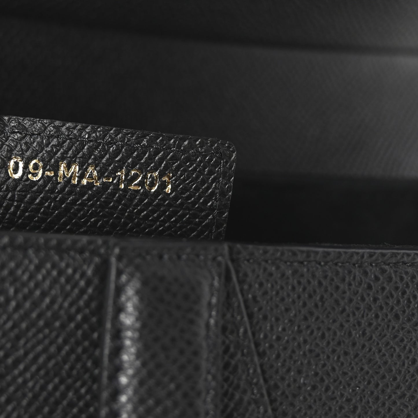 Grained Calfskin Saddle Bag Black