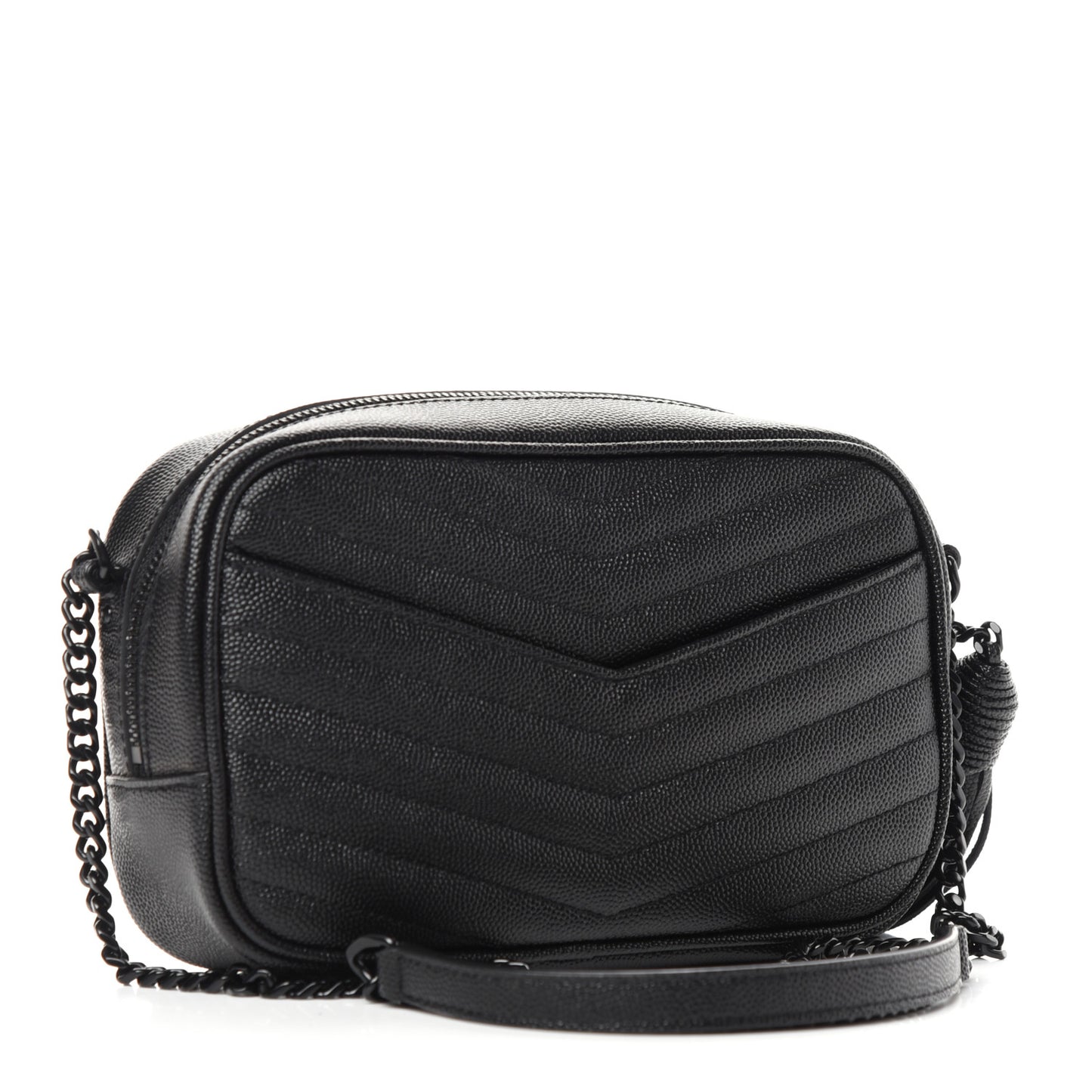 Grain De Poudre Matelasse Monogram Mini Lou Camera Bag Black
