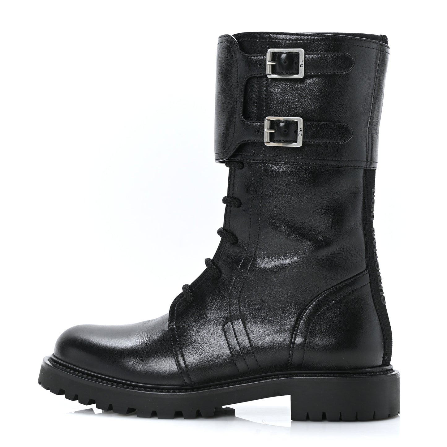 Calfskin Ground Low Boot 36.5 Black